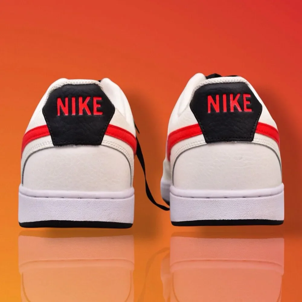 Nike Court Vision Low Sneakers White Red Black Mens Size 14 DM1187-101